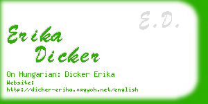 erika dicker business card